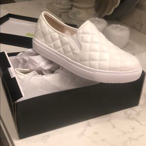 White leather shoes